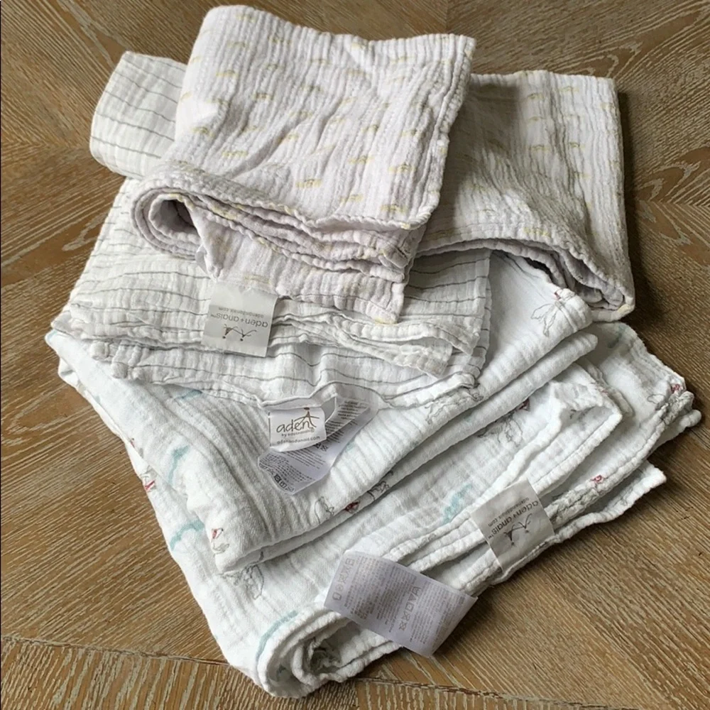 ADEN & ANAIS Etc. Blanket Bib Swedish Baby Bundle